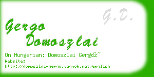 gergo domoszlai business card